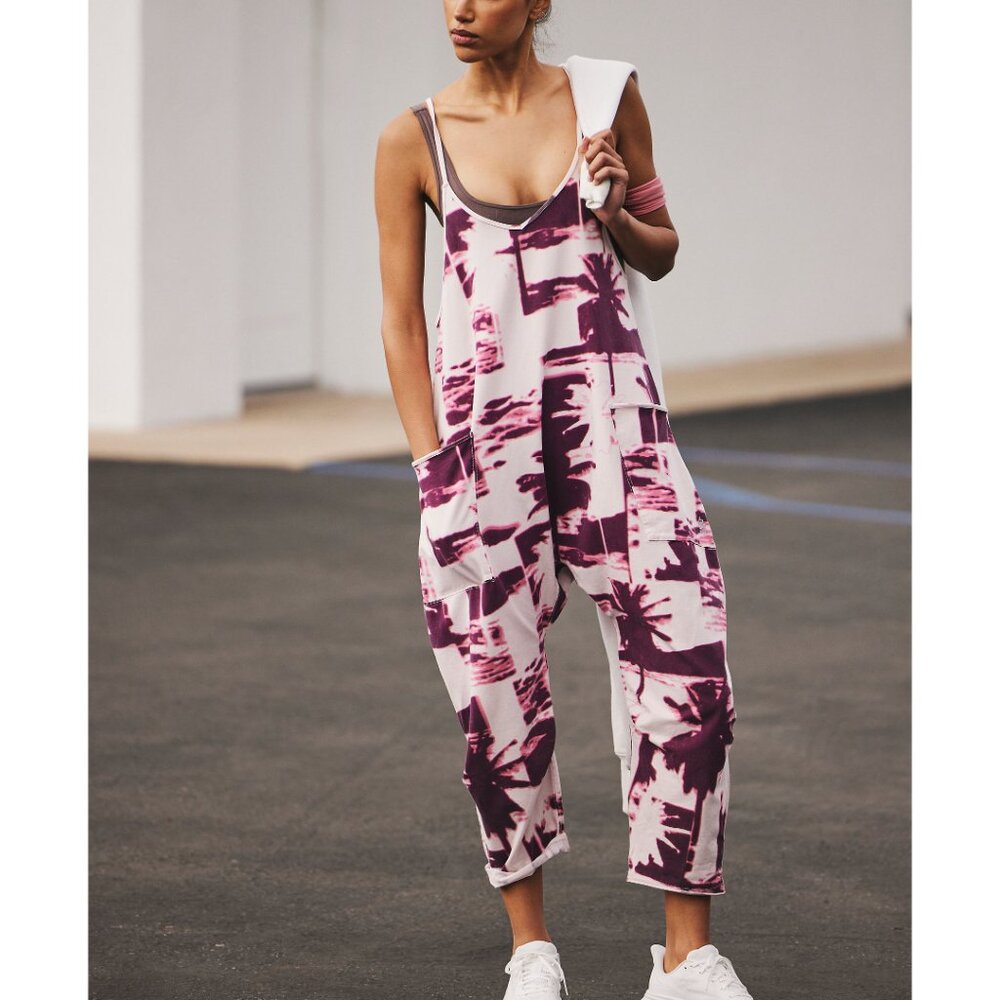 🌙FP MOVEMENT Hot Shot Printed Onesie / Palm Beach Pink Combo🌙